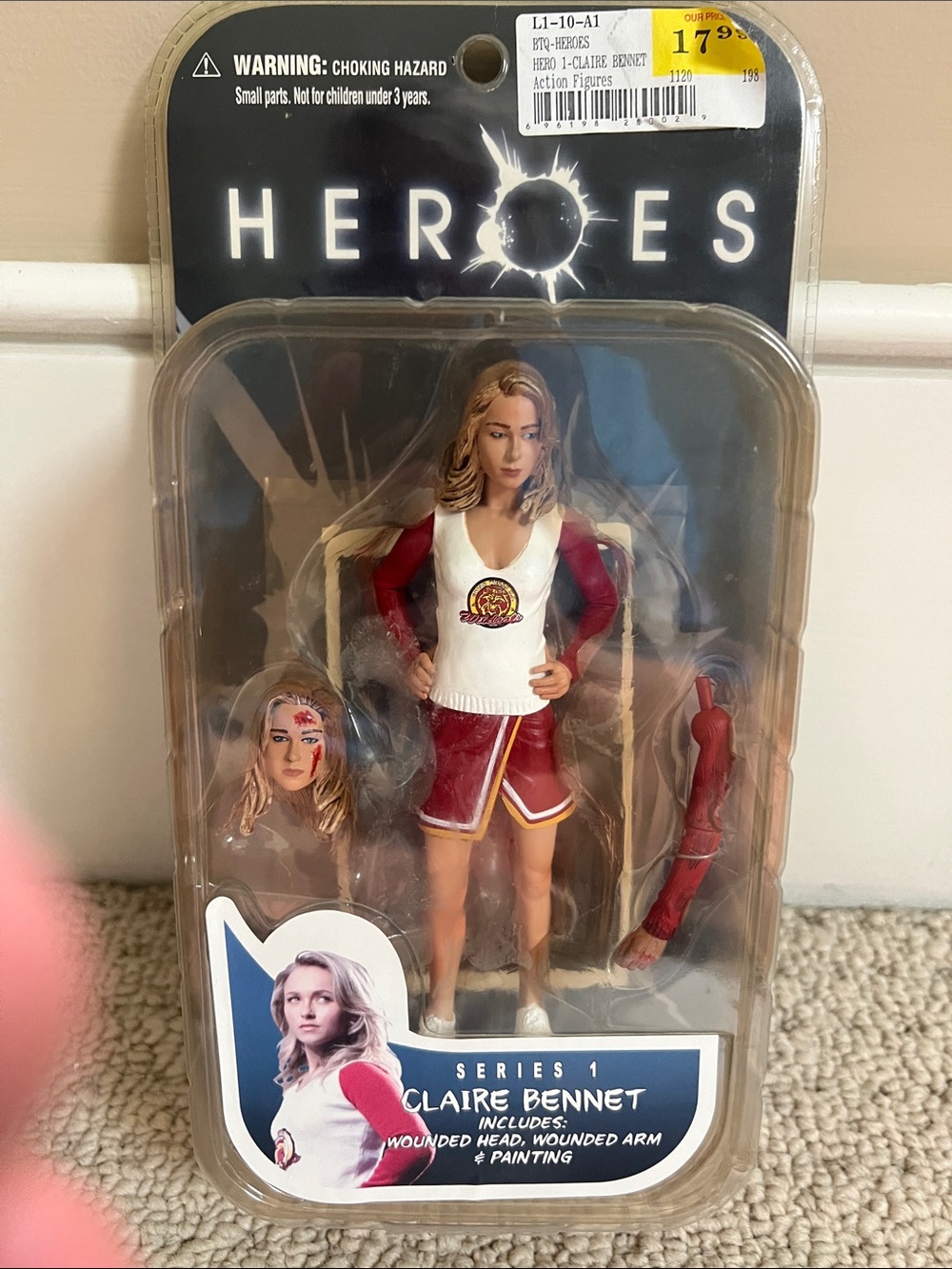 Claire Bennet Series 1 Action Figure - White & Red Cheer Outfit collectible